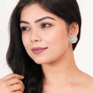 Women's Dot Design Bali Earrings, Indian Hoops, Mandala Hoops, Chakra Earrings - Bali Hoops